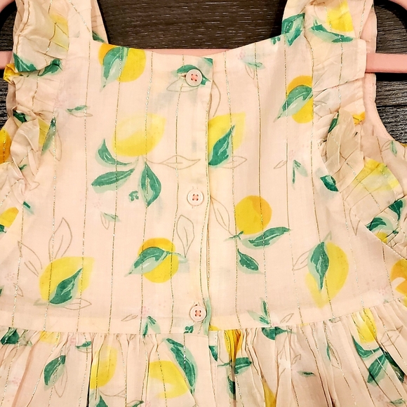 [OshKosh] Flutter Sleeve Lemon Dress - Picture 8 of 10